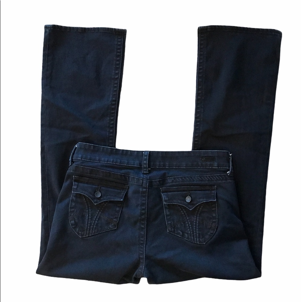 KFTK Natalie high rise bootcut flap pocket jeans14